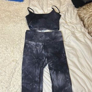 MuesesOnly Matching Rue Dye Workout Set Size Small (Leggings & Tank)